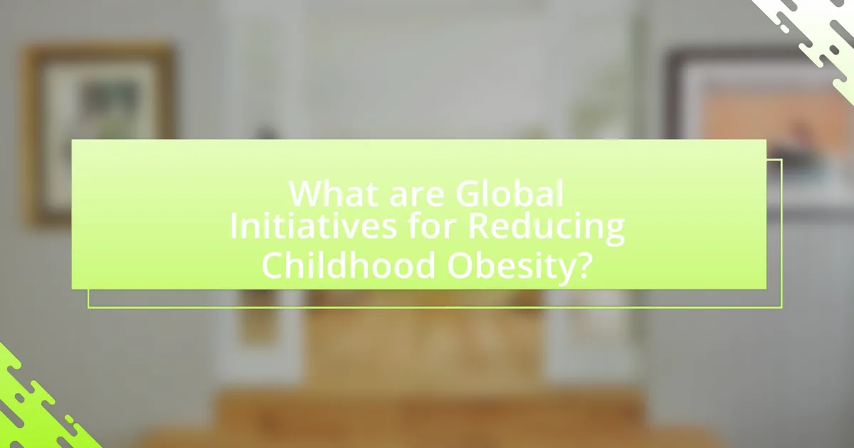 What are Global Initiatives for Reducing Childhood Obesity?