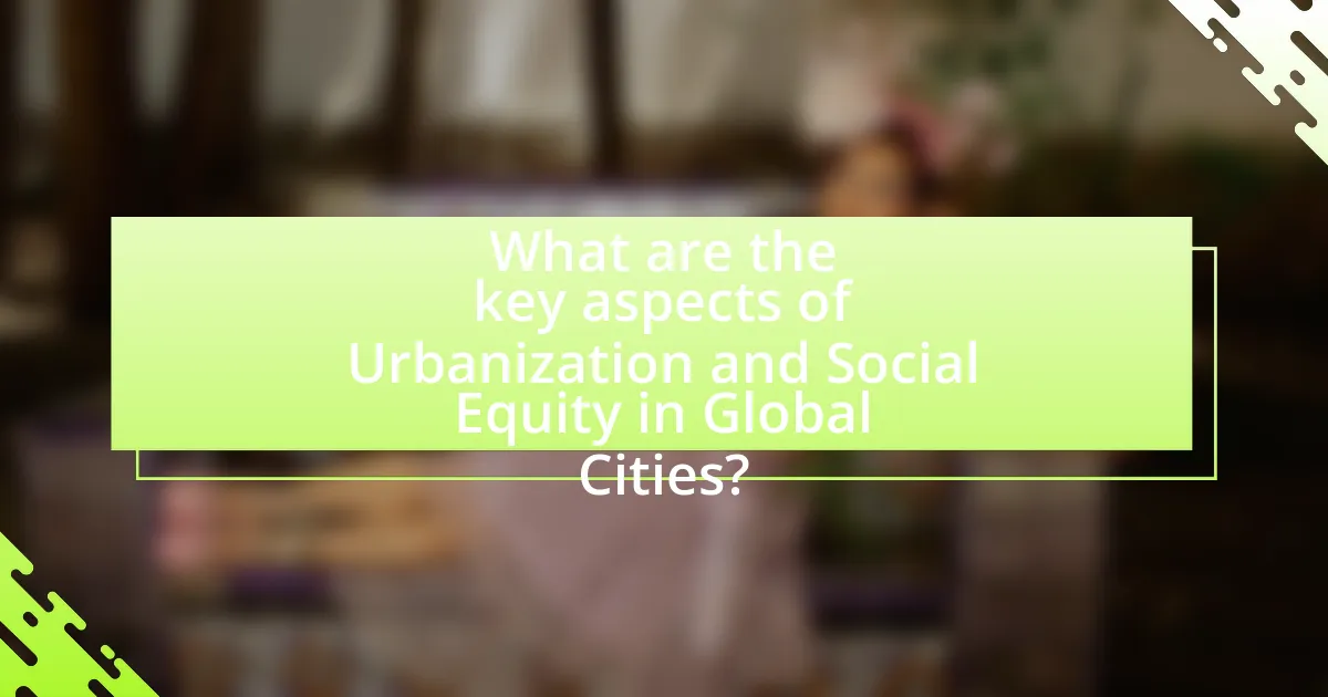 What are the key aspects of Urbanization and Social Equity in Global Cities?