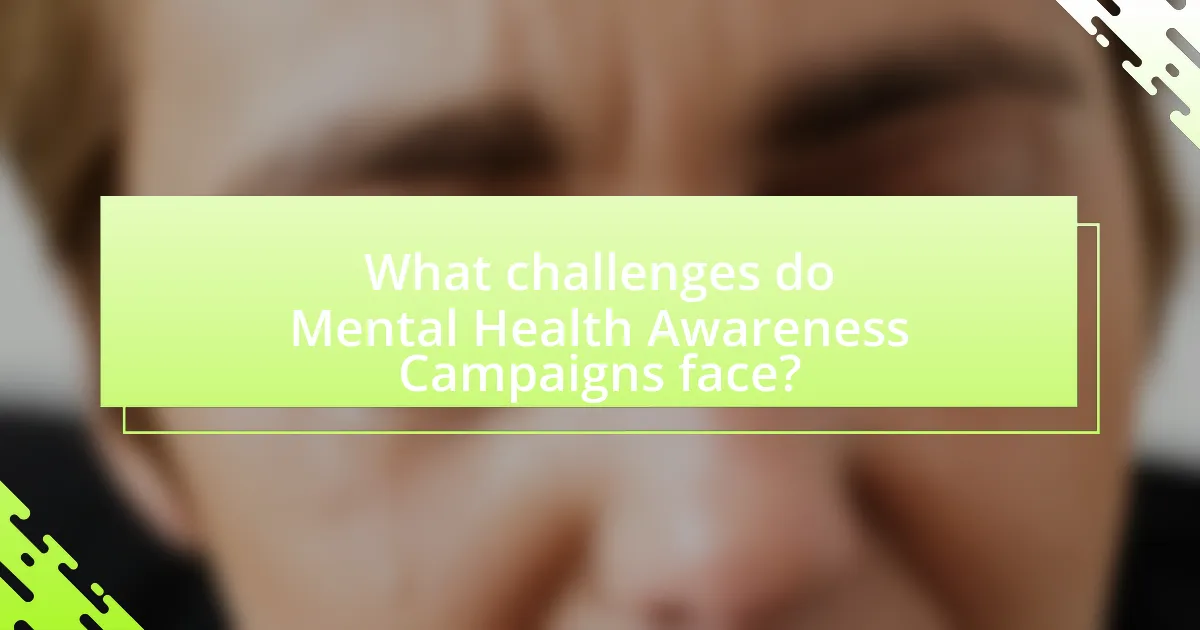 What challenges do Mental Health Awareness Campaigns face?
